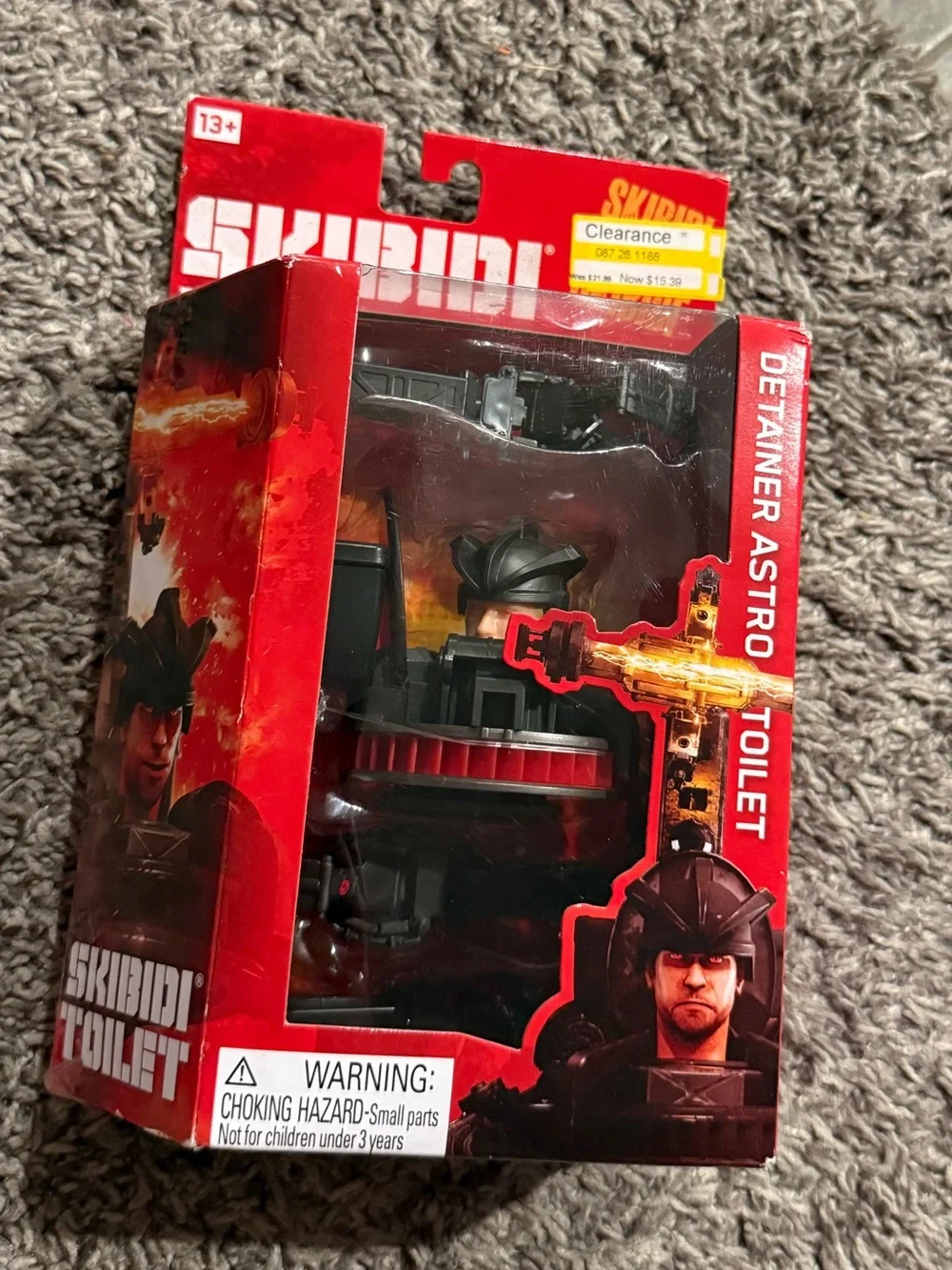 🍦Skibidi Toilet Detainer Astro Toilet Action Figure - Black & Red